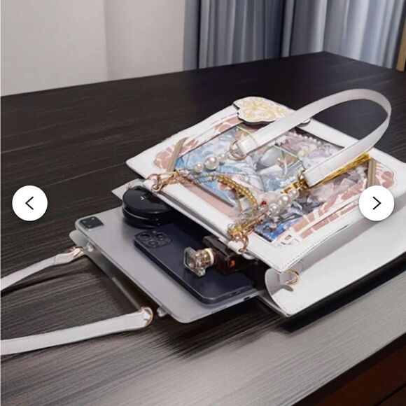 Elegant Black and Purple Women's Ita/Messenger bag - Picture 2 of 5